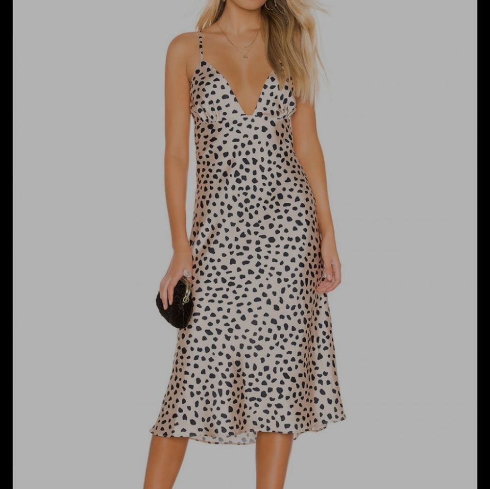 Lovers and friends slip dress never worn size small leopard